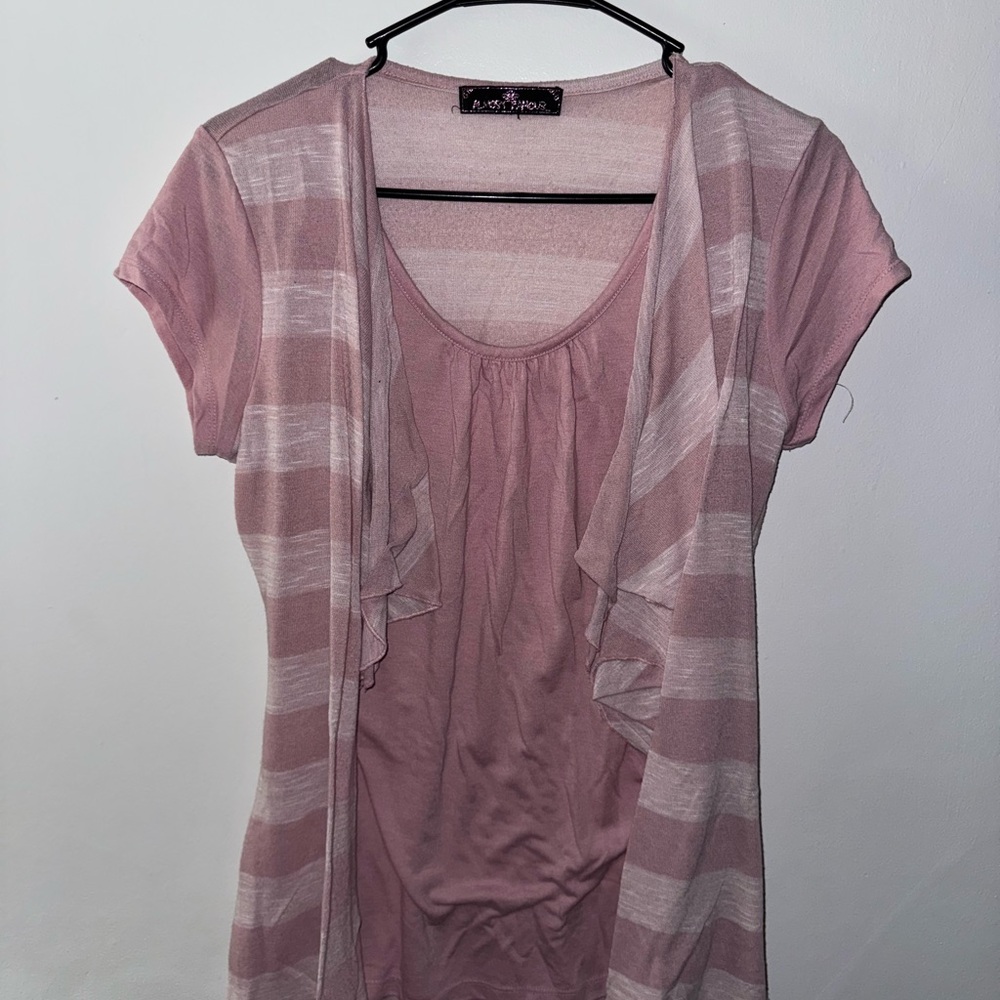 Almost Famous Blush Pink Layered Blouse
